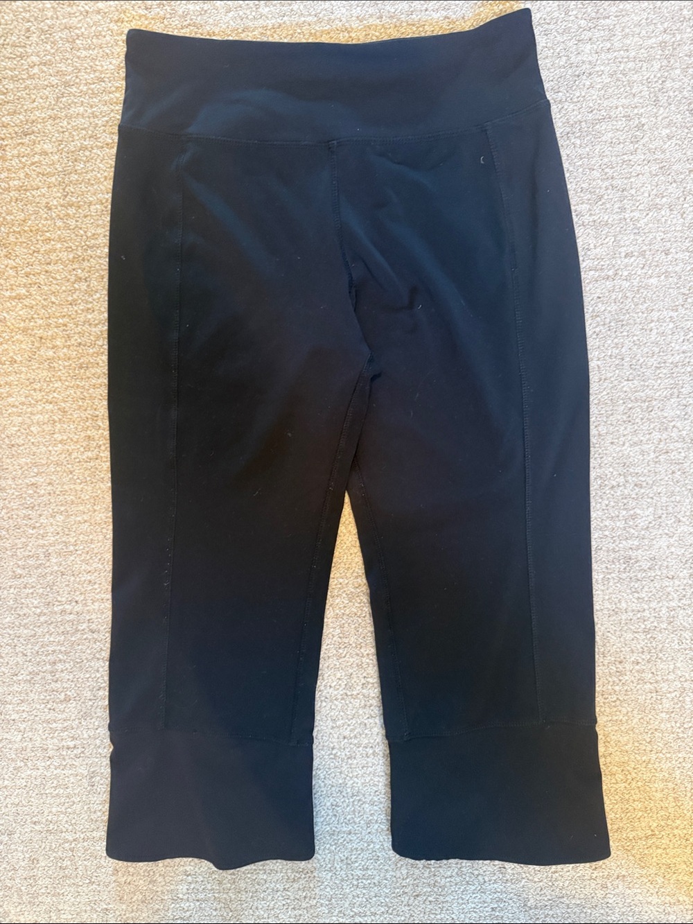 Kyodan Black Cropped Active Capris with Wide Cuff